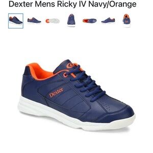Men’s size 7 Dexter bowling shoes navy and orange